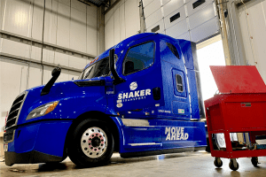 Blue Tractor Trailer Cab Shaker Logistics